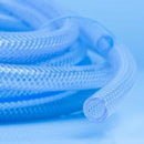Light Sky Blue 1 Ply Silicone Braided Hose - Translucent