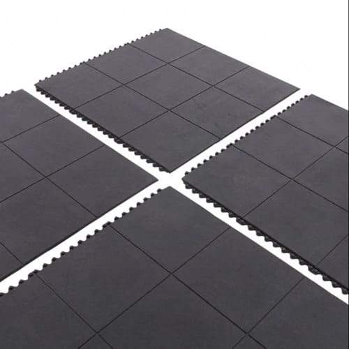 Heavy Duty Interlocking CrossFit Rubber Gym Mats Slip-Resistant, Impact Absorbing, Durable for Weights High Traffic Areas 10kg per Mat